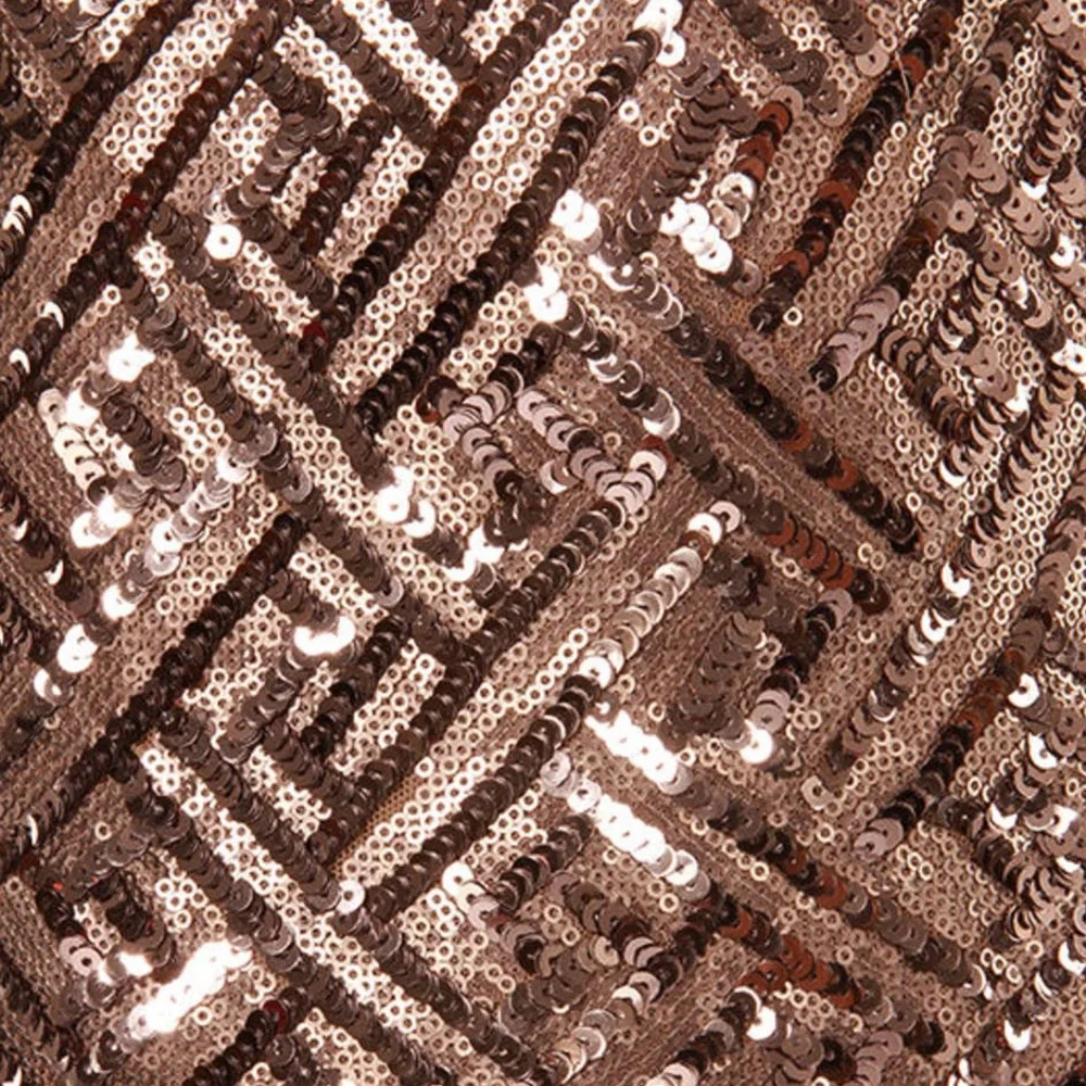 Dress the Population Mia Bronze Sequin Mini Dress Sz S - Picture 7 of 11